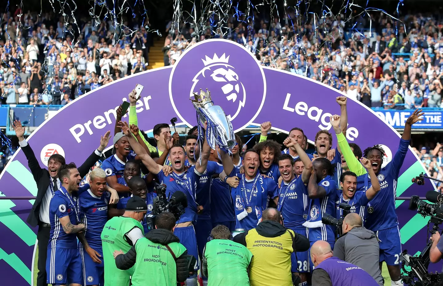 Chelsea with their fifth title since their takeover. Image: PA Images