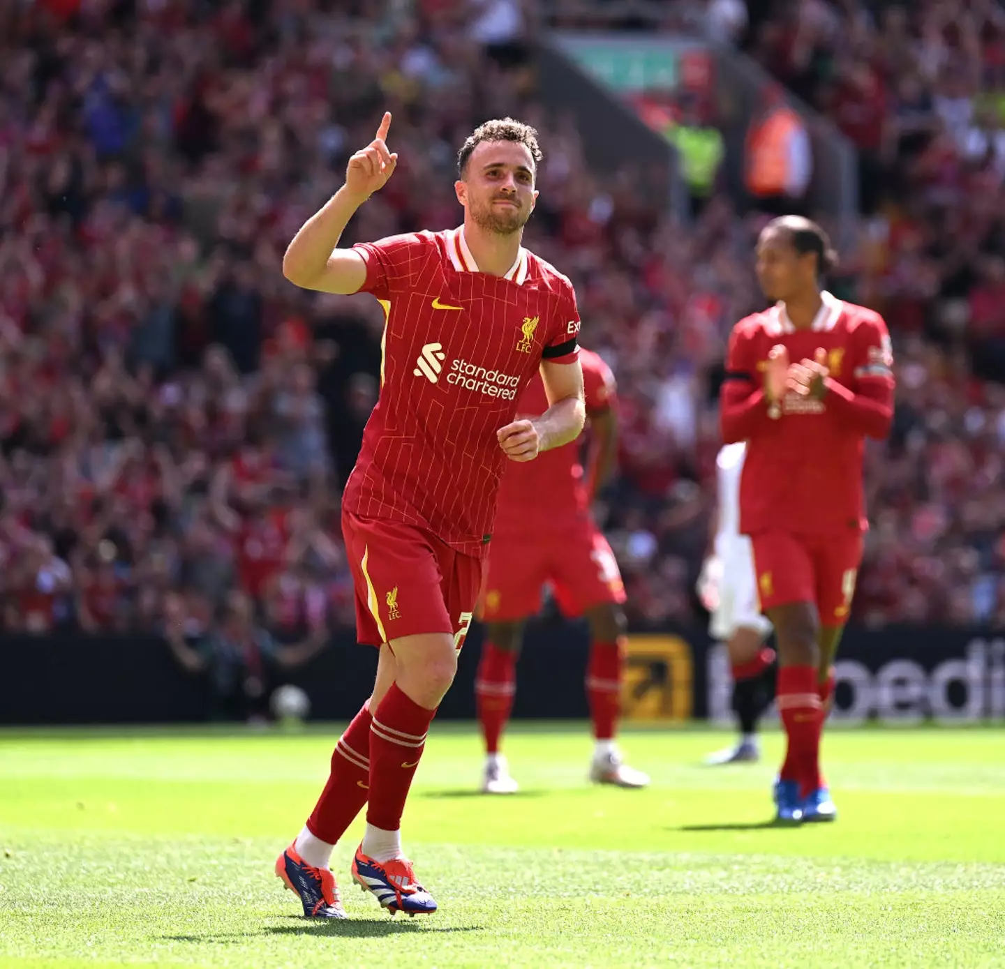 Diogo Jota scored the opening goal in Liverpool's 4-1 victory over Sevilla in pre season.