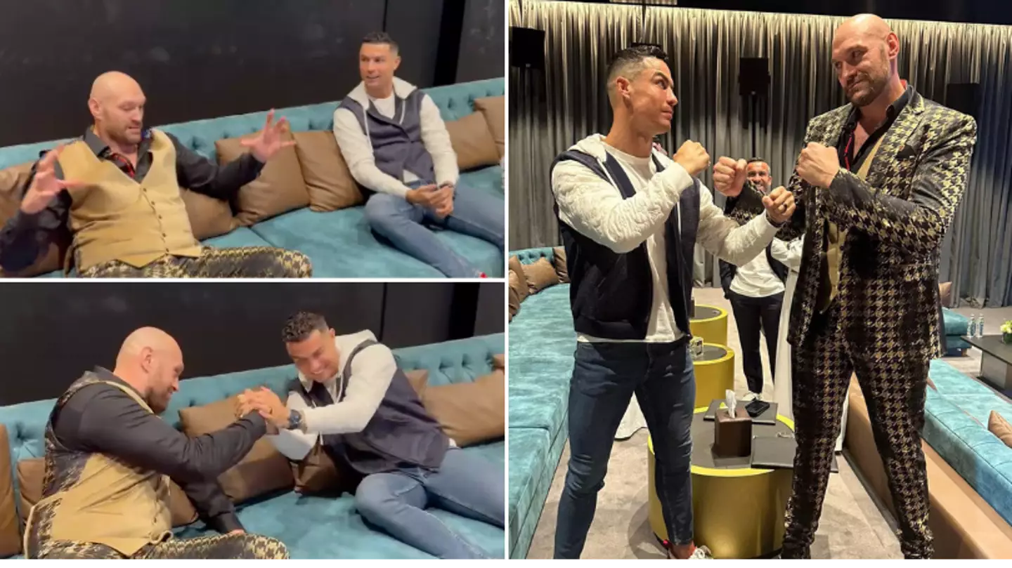 Footage of Cristiano Ronaldo and Tyson Fury’s conversation in Riyadh has emerged, it’s so wholesome