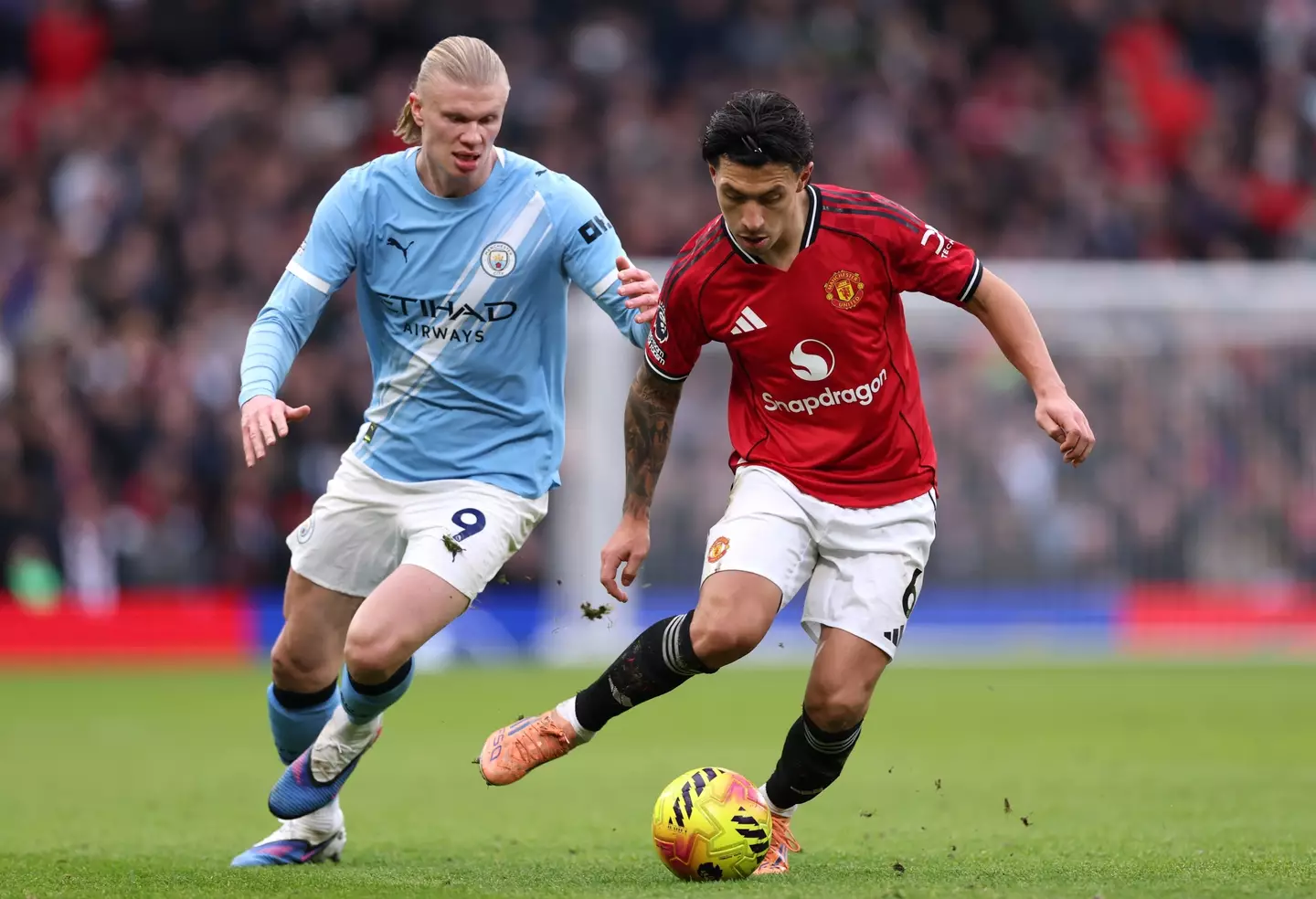 Lisandro Martinez and Erling Haaland (Image: Getty)