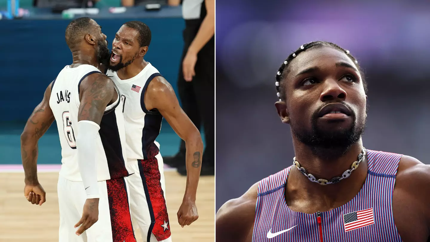 Fans think USA basketball team aimed dig at Noah Lyles after victory over Serbia
