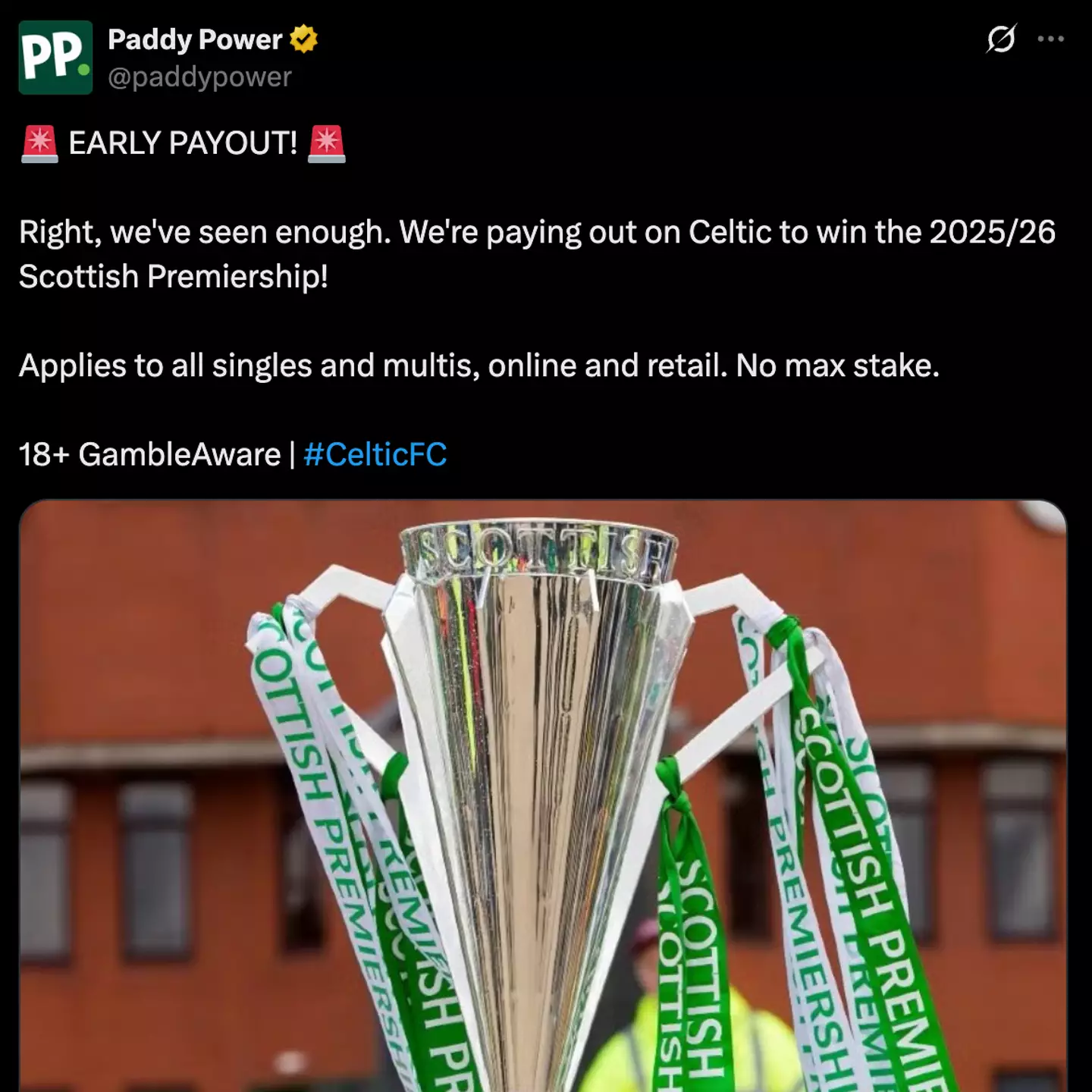 Image: Twitter/@PaddyPower