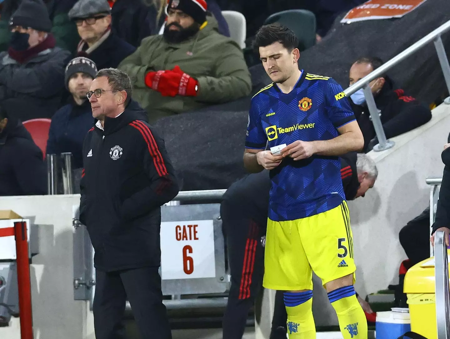 Maguire's captaincy came under the spotlight under Rangnick. Image: Alamy