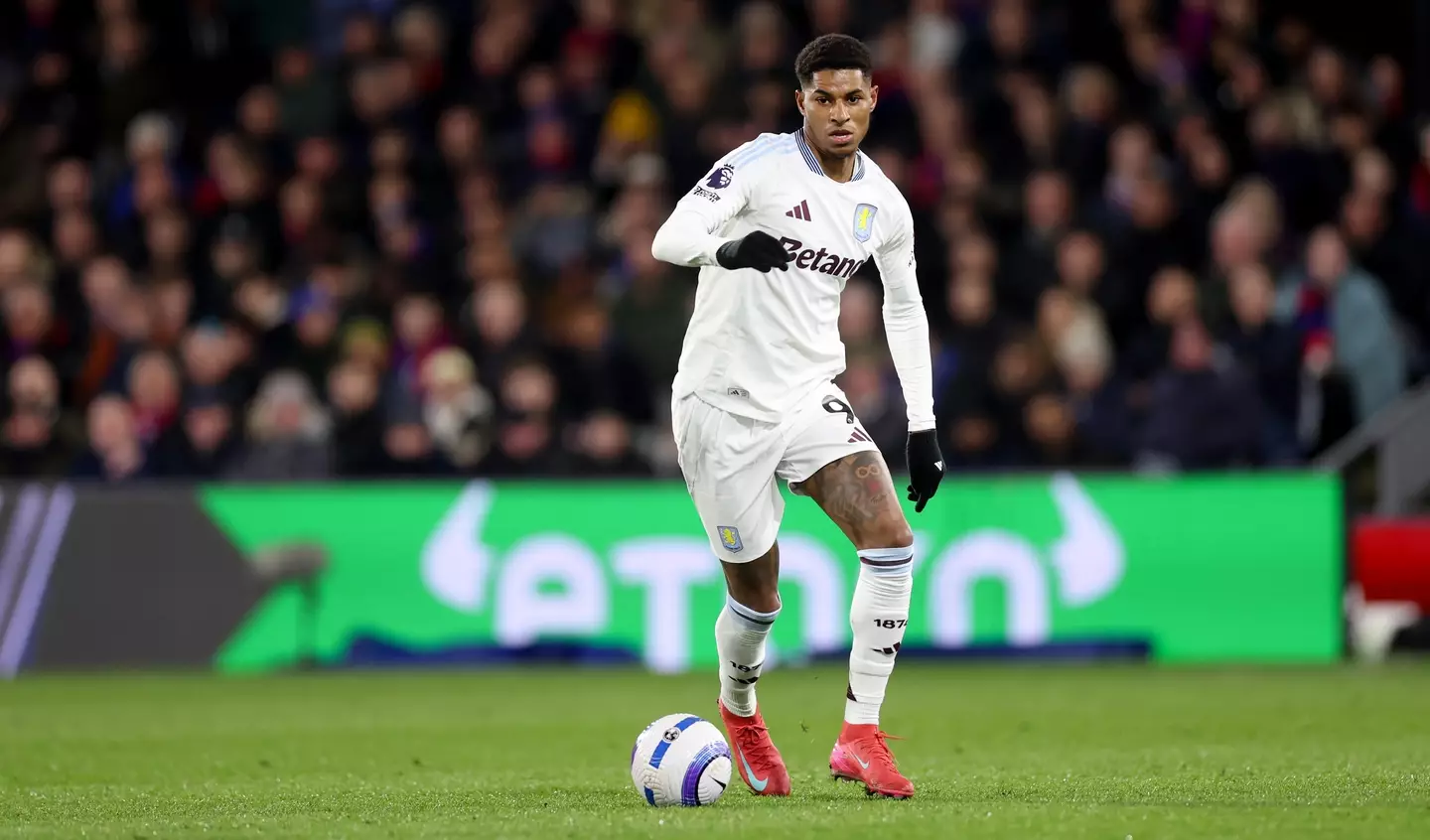 Marcus Rashford has made five appearances on loan at Aston Villa. Image: Getty