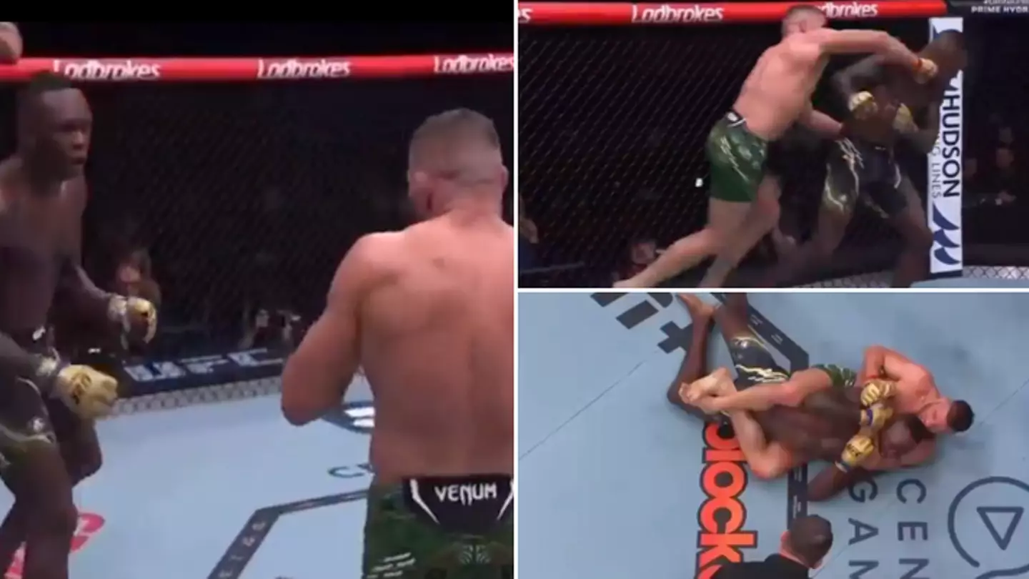 Eagle-eyed fans spot what Israel Adesanya did seconds before being submitted at UFC 305