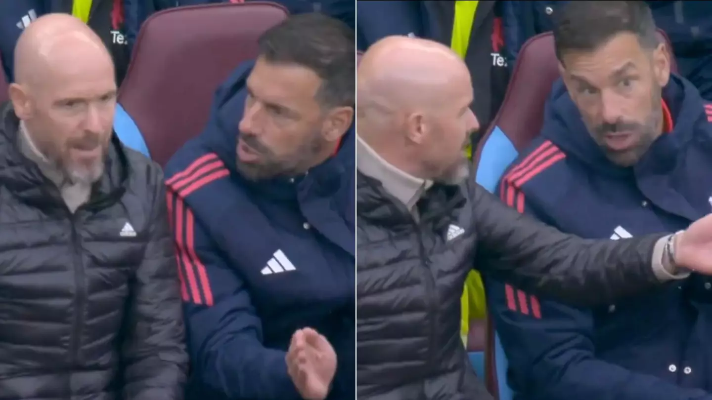Fans think Erik ten Hag and Ruud van Nistelrooy were involved in 'heated argument' vs Aston Villa