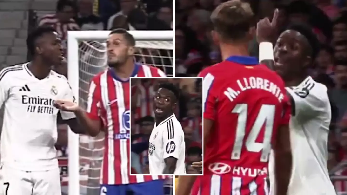 Fans think they've worked out insults Vinicius Jr aimed at Marcos Llorente and Koke in heated Madrid derby as unseen footage emerges