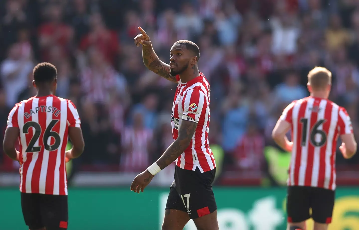 Ivan Toney in action for Brentford. Image: Getty