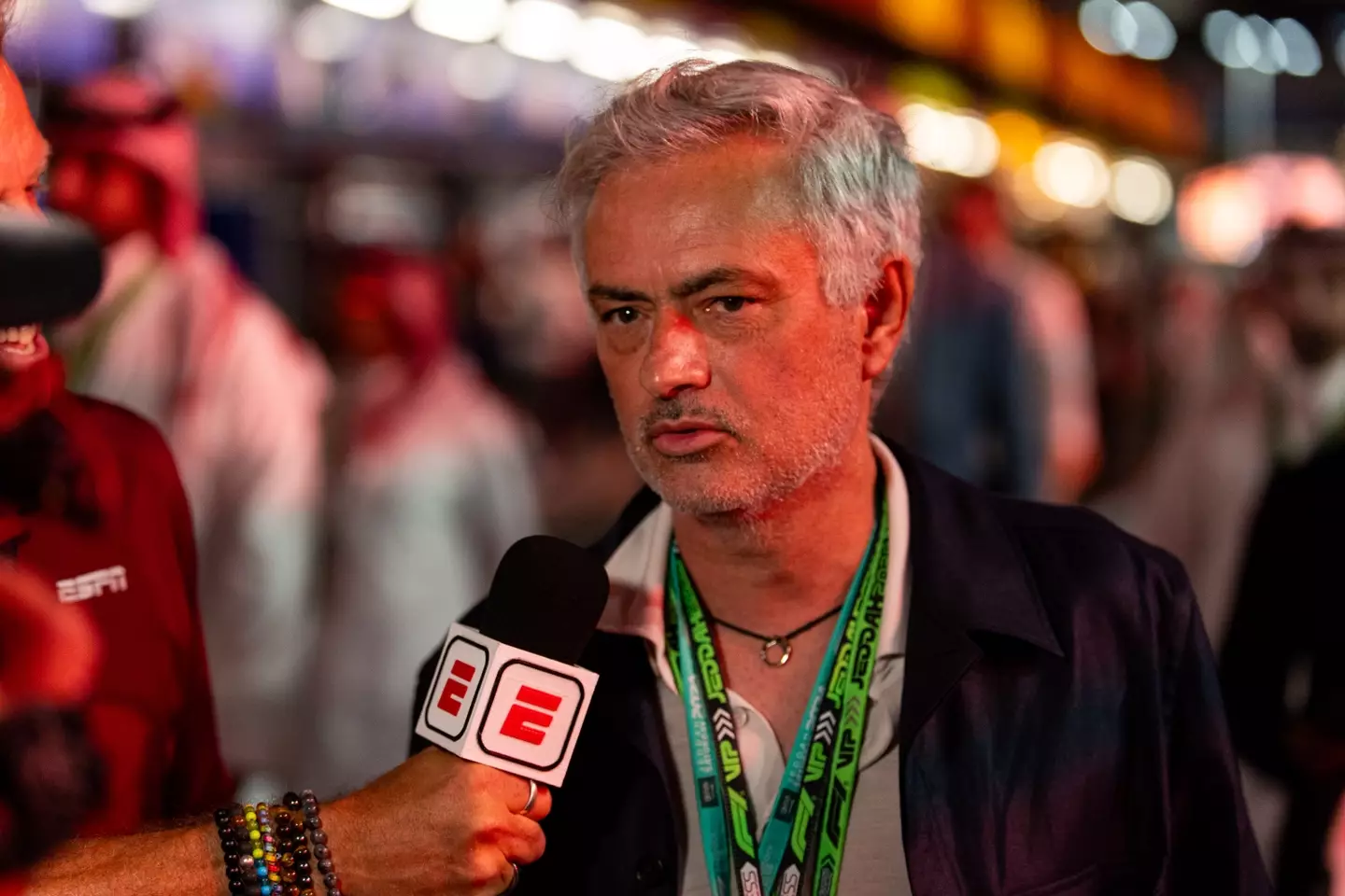 Jose Mourinho at the Saudi Arabian Grand Prix. (