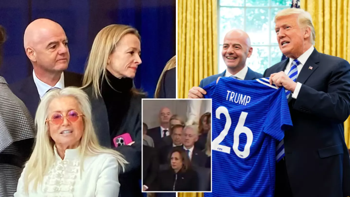 People can't get over what FIFA president Gianni Infantino did during Donald Trump's inauguration speech