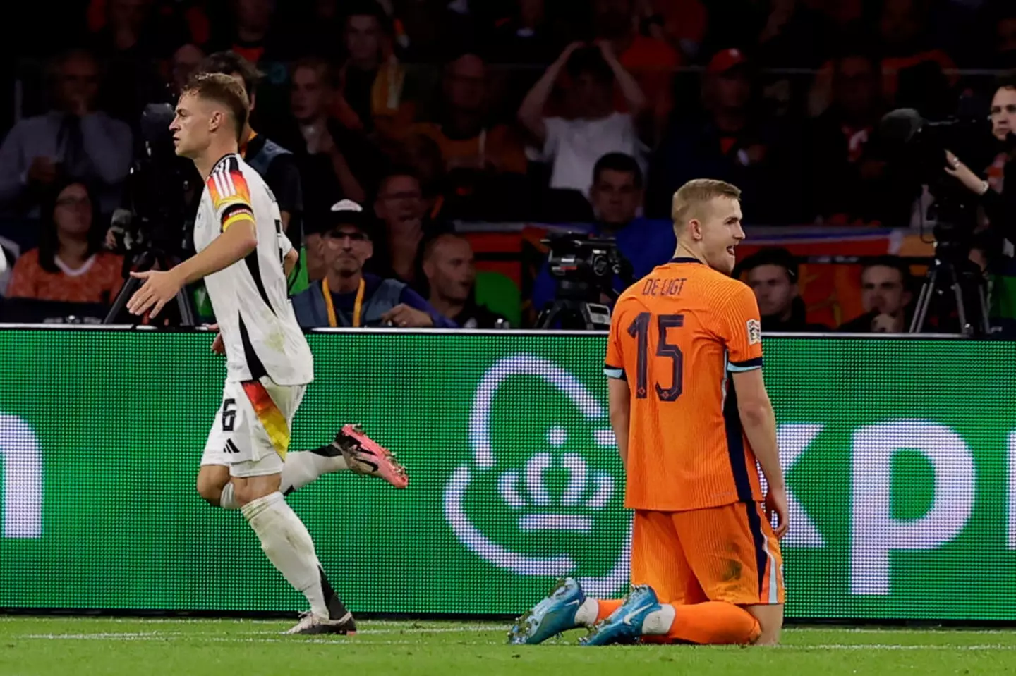 Matthijs de Ligt looks on during Netherlands' Nations League fixture against Germany -