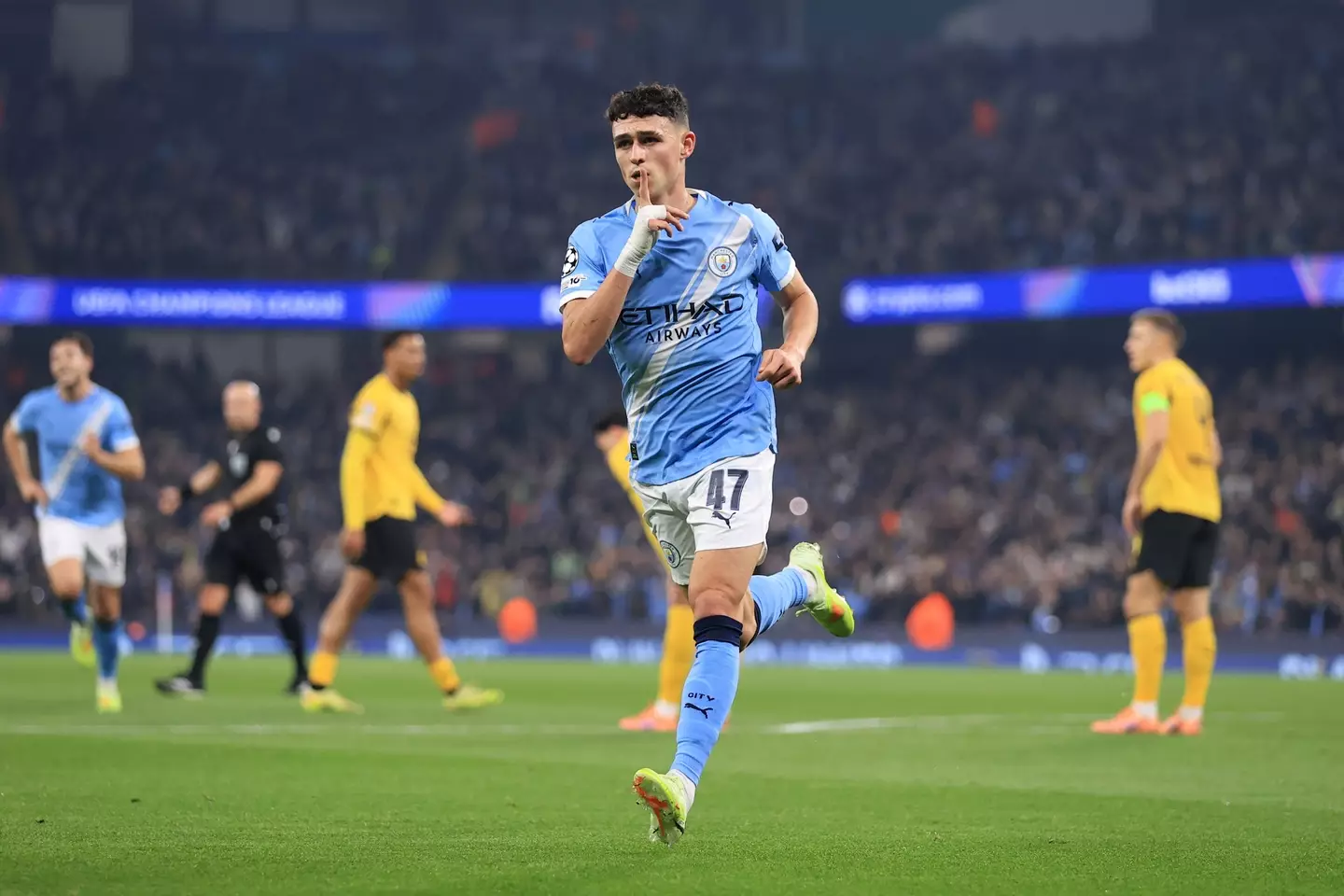 Phil Foden was in fine form as Manchester City beat Borussia Dortmund. Image: Getty