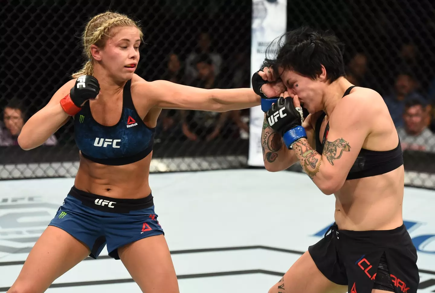 Paige VanZant during a UFC fight. Image: Getty 