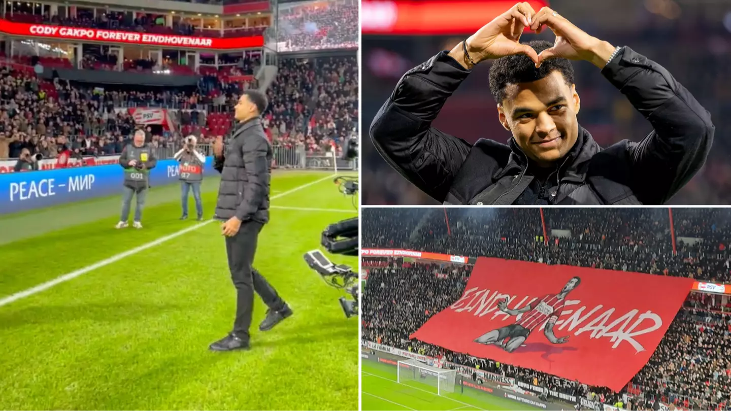 Cody Gakpo receives hero’s welcome as he returns to PSV to say goodbye