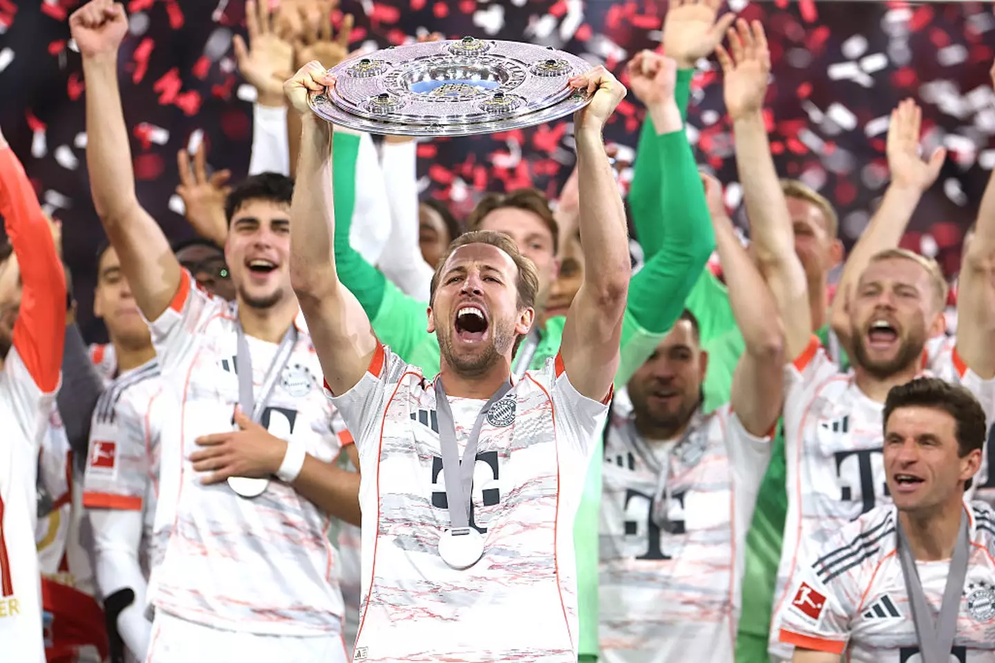 Harry Kane won the Bundesliga with Bayern Munich this summer. (Image: Getty)