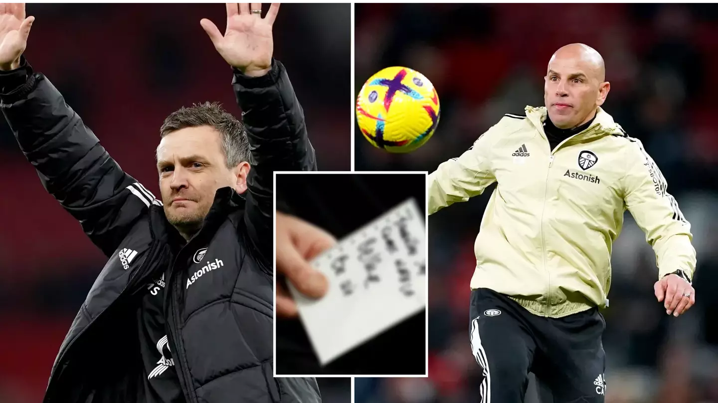 Interim Leeds' manager Michael Skubala's rallying notes leaked during thrilling Man United draw