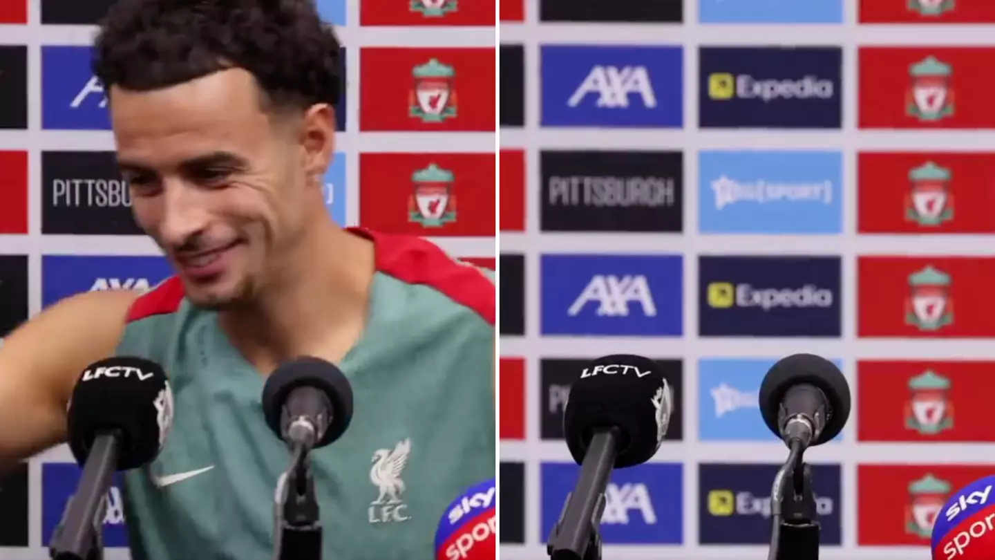 Microphone picks up what Curtis Jones said as he left Liverpool press conference and it's got fans talking