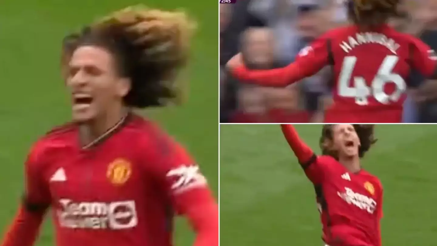 Fans divided over Hannibal Mejbri's goal celebration during Man Utd defeat to Brighton