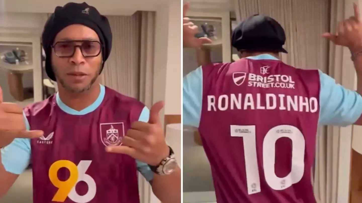 Ronaldinho was wearing a customised Burnley shirt this Christmas for a good reason