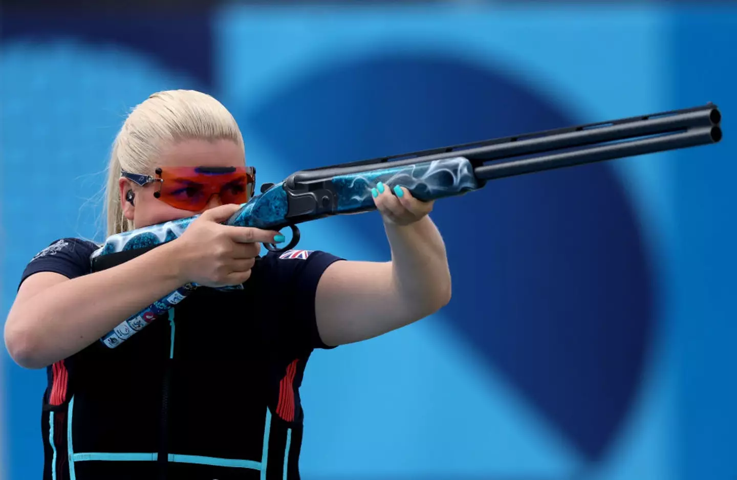 Amber Rutter won a silver medal in the women's skeet event at the 2024 Paris Olympic Games. (Image: Getty)