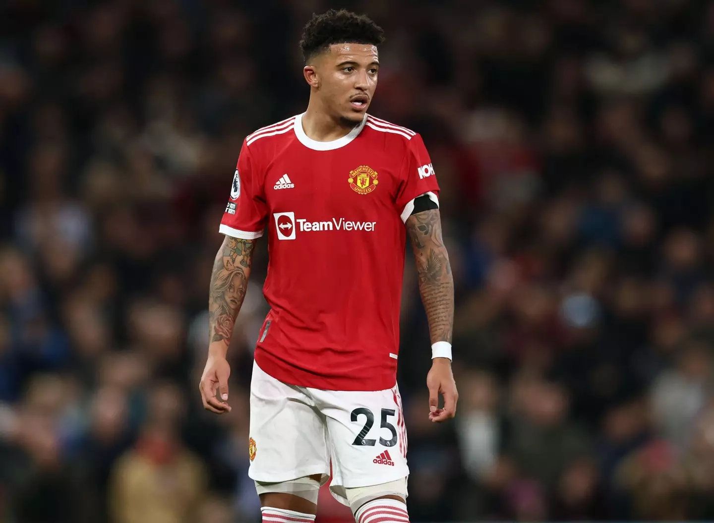 Jadon Sancho has had a tough start to his Manchester United career. Image