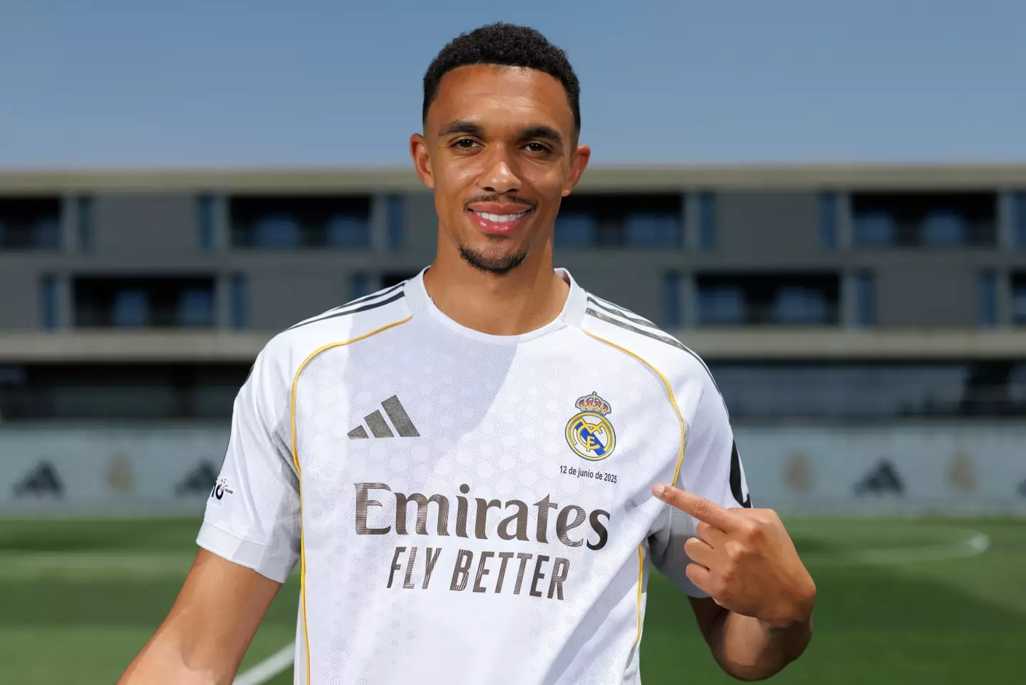 Trent Alexander-Arnold unveiled as a Real Madrid player. Image: Getty