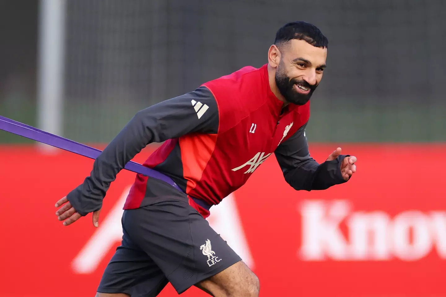 Mohamed Salah took part in Monday's training session but didn't travel to Italy for Liverpool's Champions League clash against Inter Milan. Image: Getty