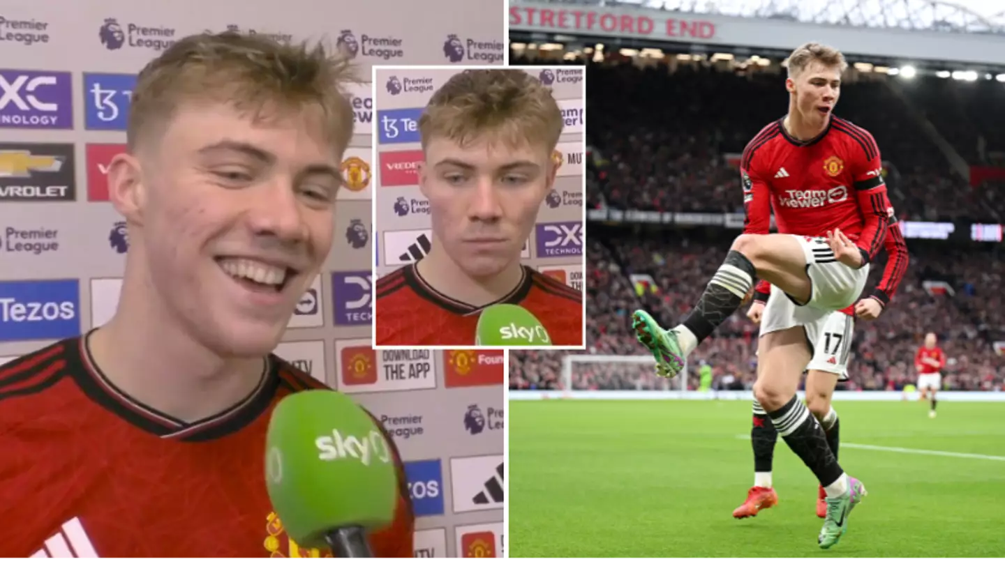 Rasmus Hojlund explains the meaning behind his guitar celebration during Man Utd win