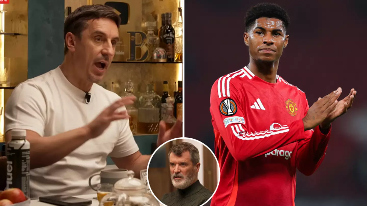 Gary Neville criticises Marcus Rashford for 'unprofessional' thing he did during international break but Roy Keane disagrees