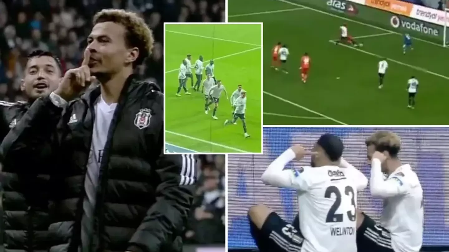 Dele Alli sends 'shushing' message to critics with Besiktas celebration after MOTM display