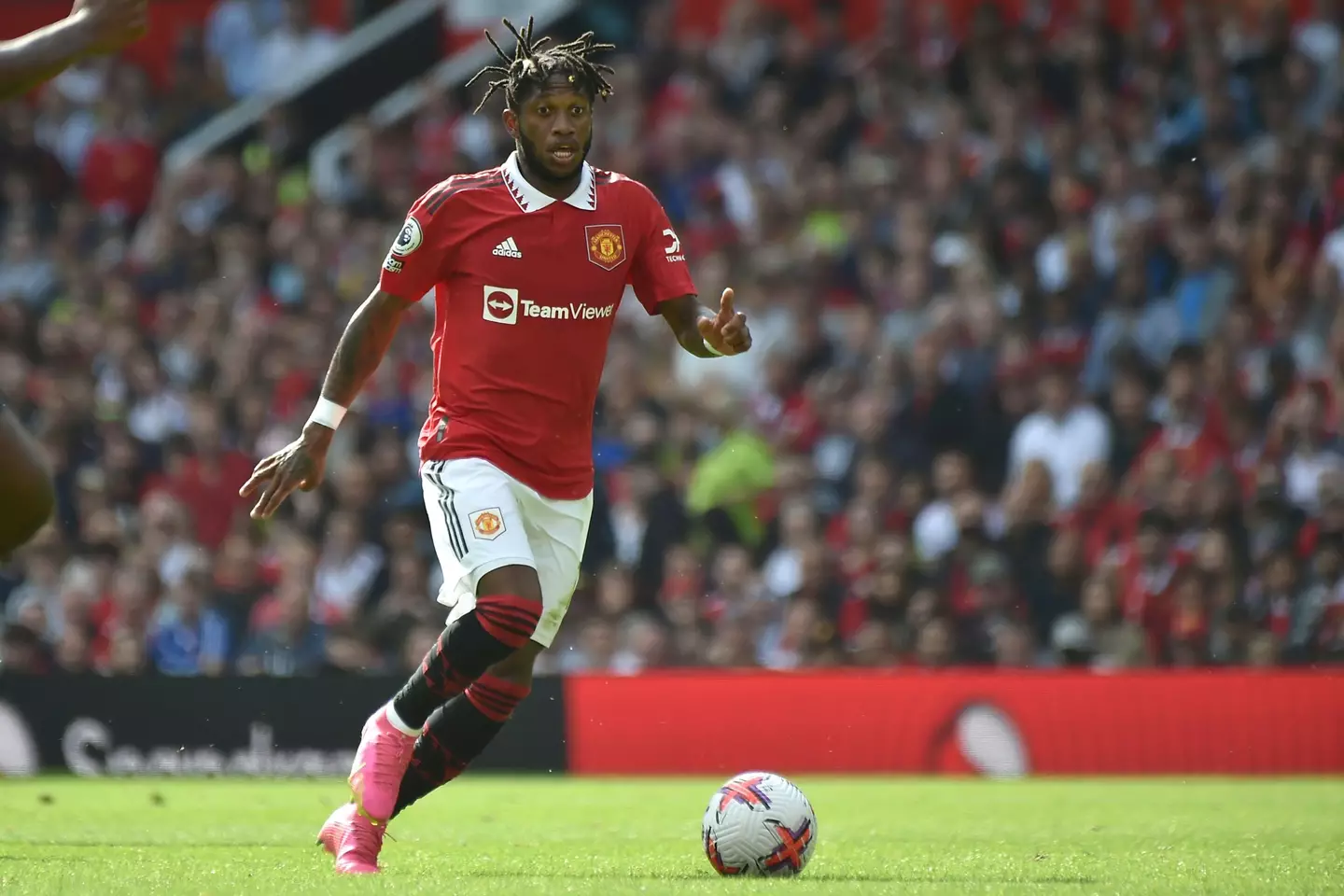 Fred in action against Fulham. Image: Alamy