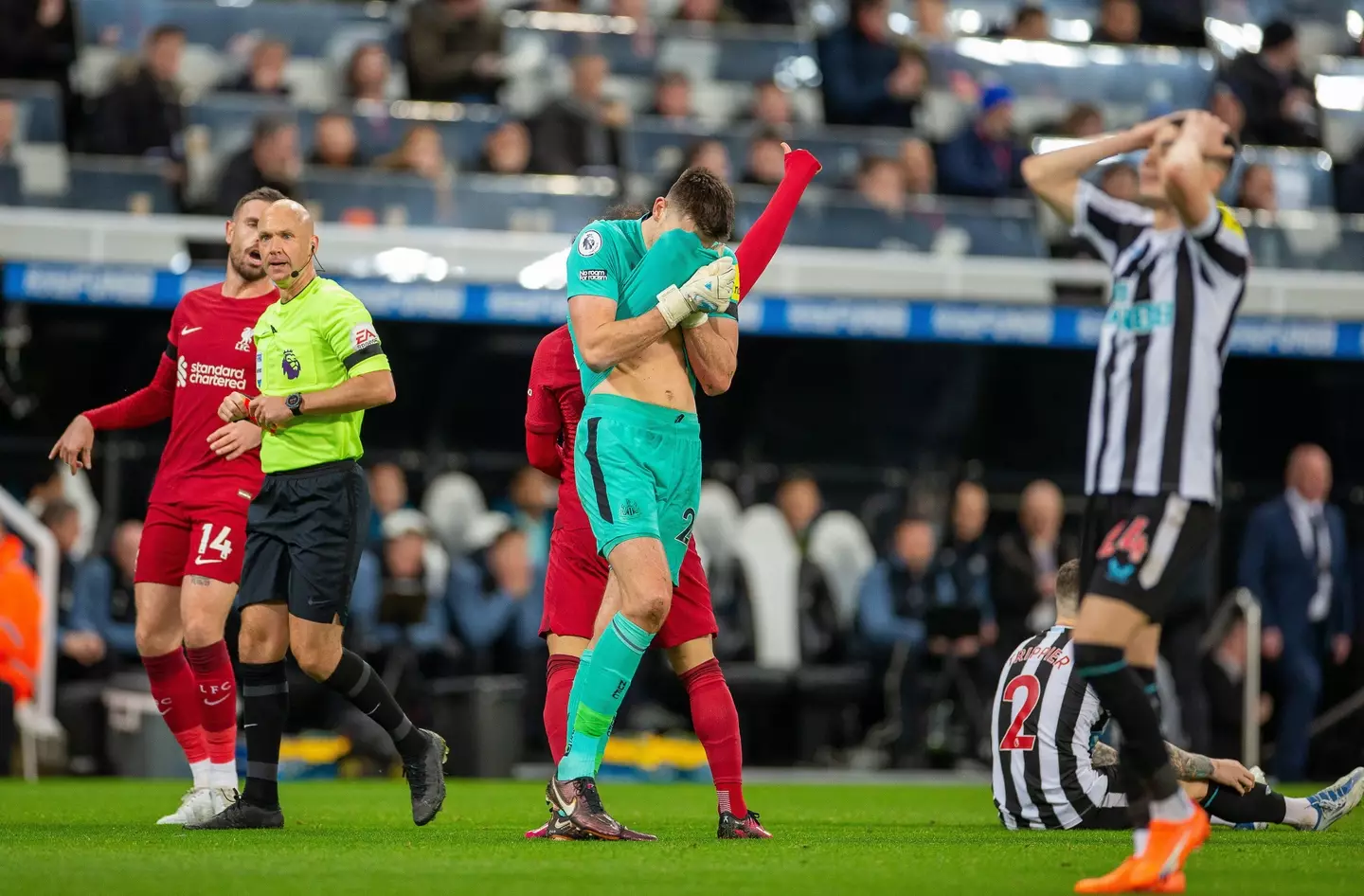 Pope after receiving his red card. (Image