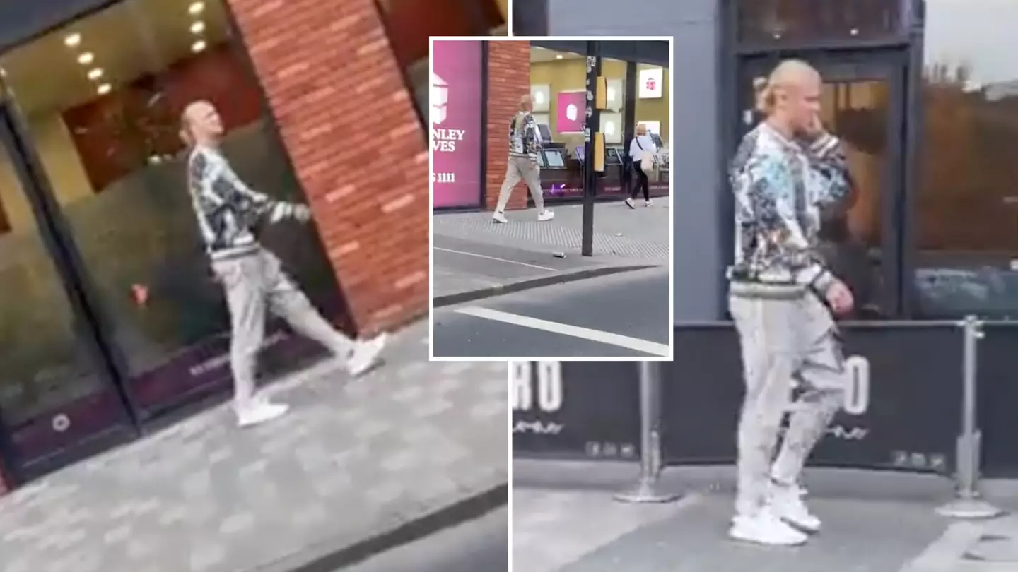 Erling Haaland's priceless reaction to Man Utd fan shouting at him in the street