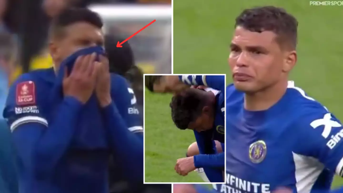 Fans furious at what a Chelsea player did while Thiago Silva was in tears from Man City defeat