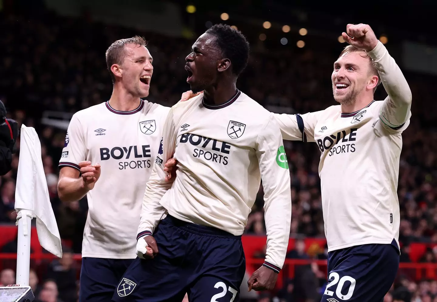 West Ham United earned a vital point at Old Trafford. Image: Getty