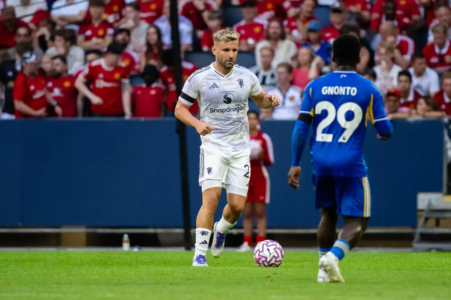 Luke Shaw has been with Manchester United for 11 years. Image: Getty