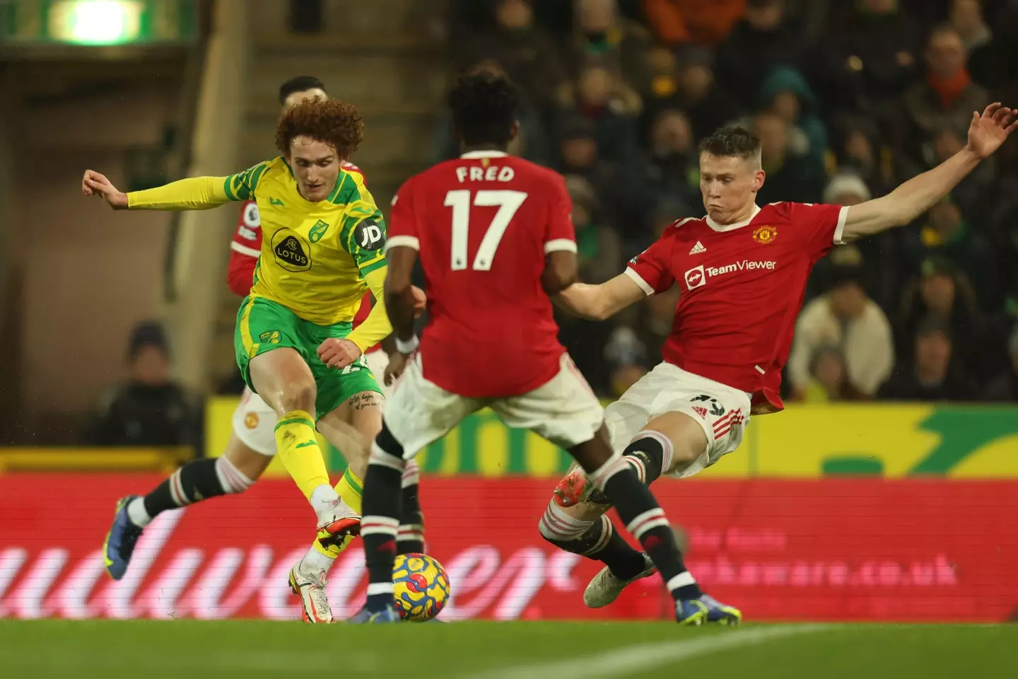 United's midfielders Scott McTominay and Fred have been criticised. Image: PA Images