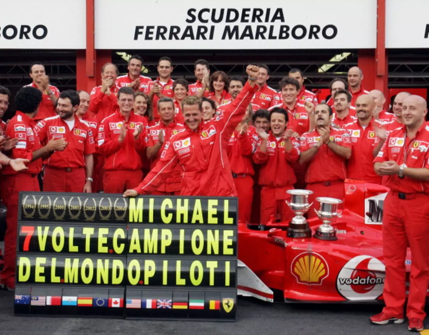 Schumacher won his fifth and final Drivers' Championship with Ferrari in 2004 (Image: Getty)