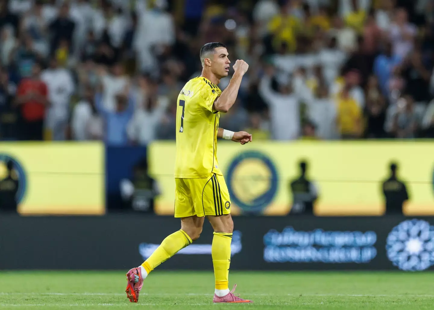 Cristiano Ronaldo celebrates for Al Nassr (Image: Getty)