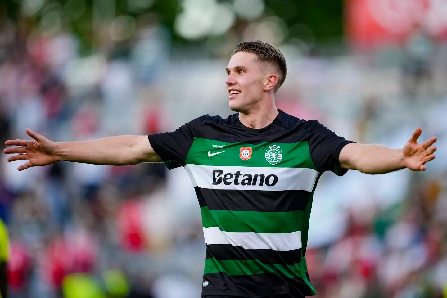 Viktor Gyokeres' move to Arsenal may not be be a foregone conclusion. Image: Getty