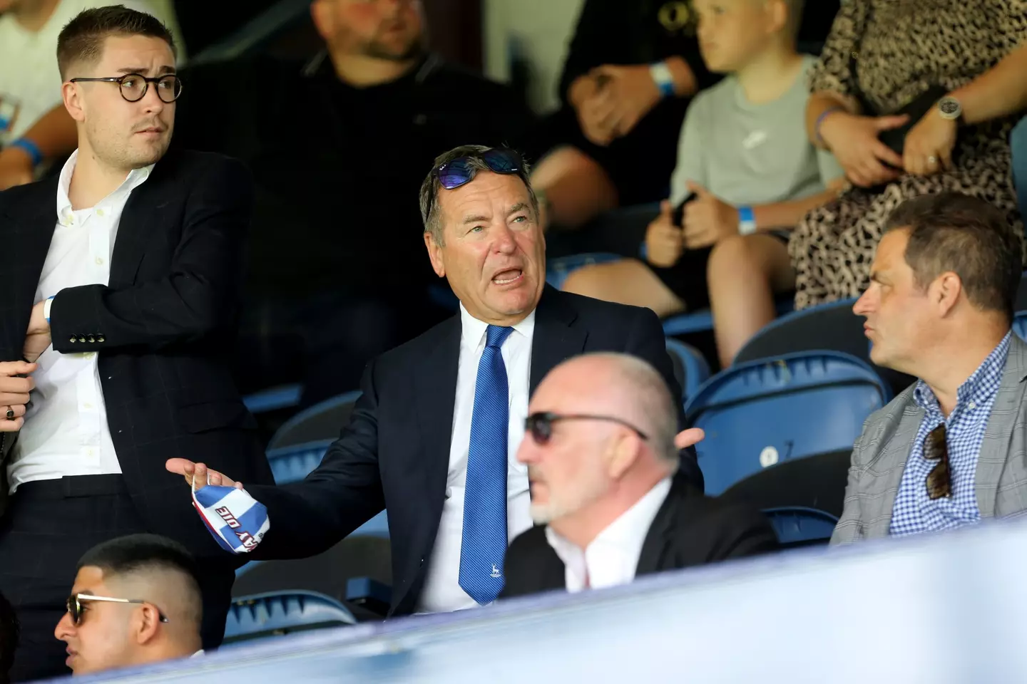 Jeff Stelling during Stockport Country vs. Hartlepool. Image: Getty