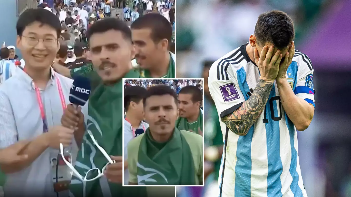 Saudi Arabia fans are so confident after beating Argentina, they're calling out Lionel Messi on TV