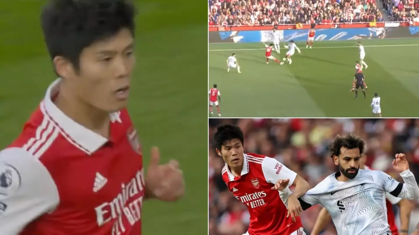 Takehiro Tomiyasu's performance for Arsenal vs Liverpool was incredible, Mohamed Salah is still in his pocket