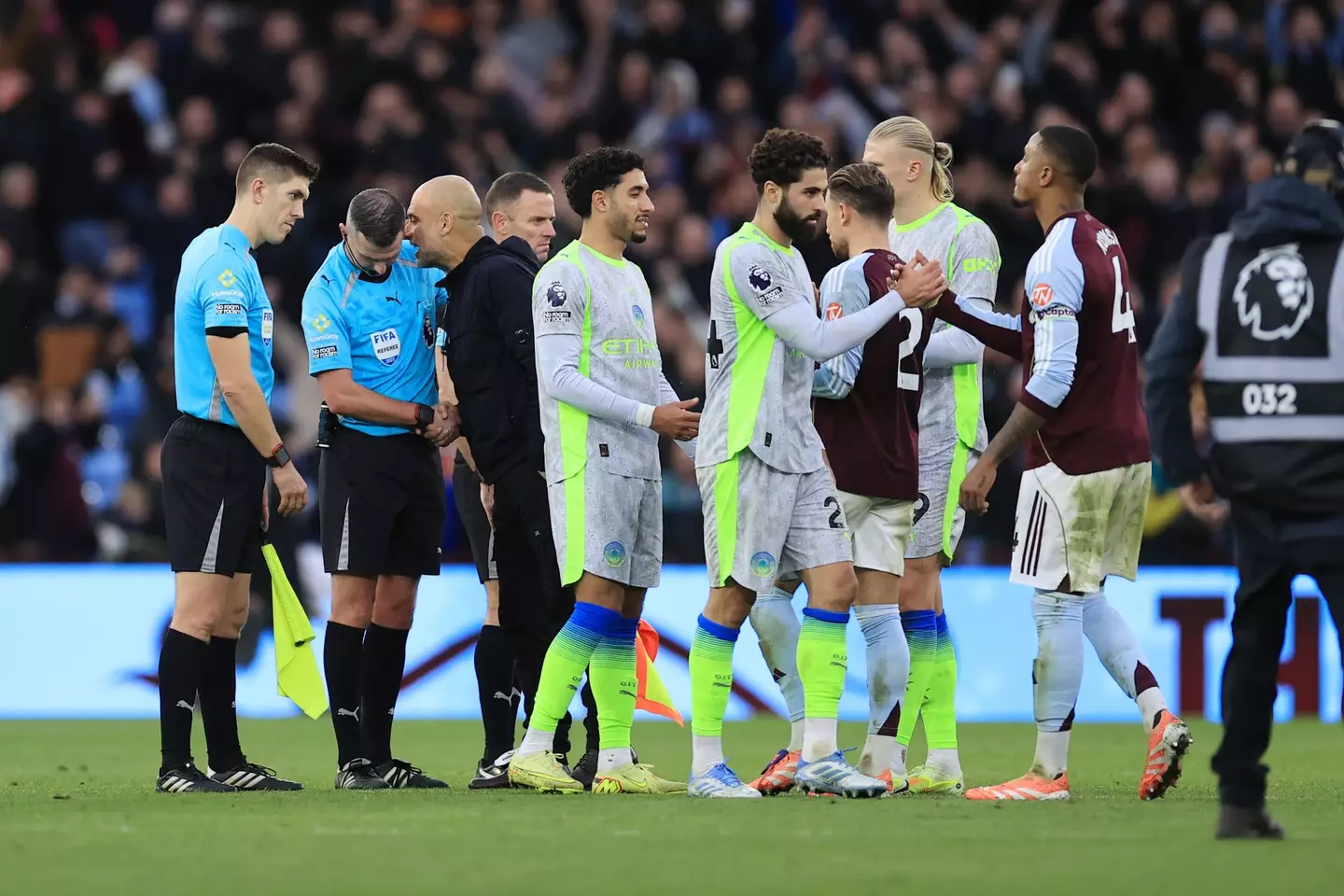 Pep Guardiola after defeat to Aston Villa (Image: Getty)