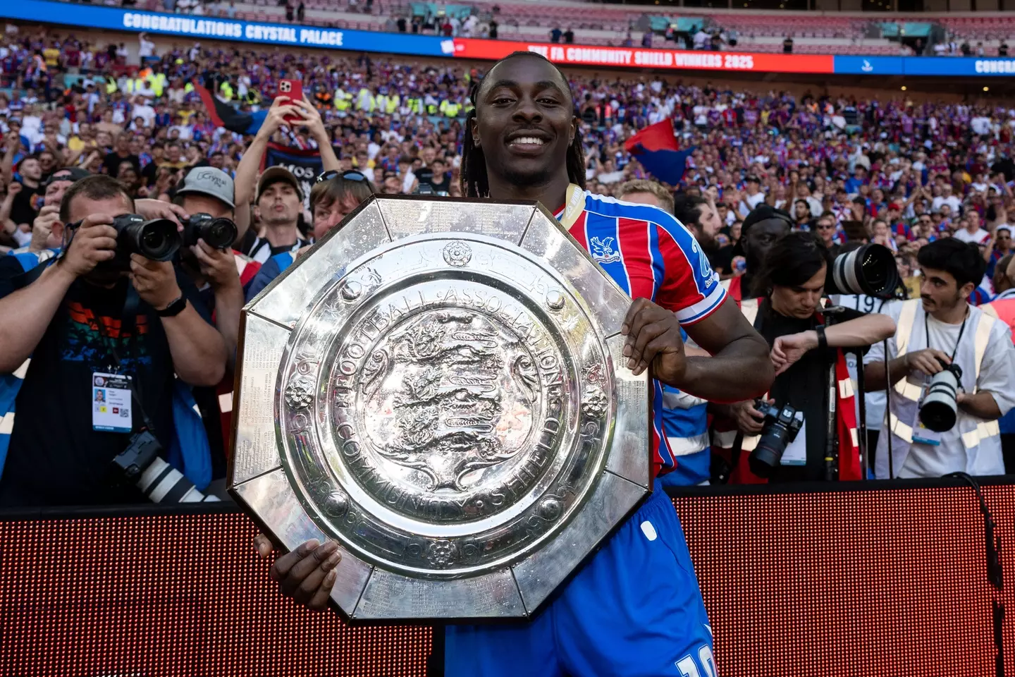 Eberechi Eze following the Community Shield (credit: getty)