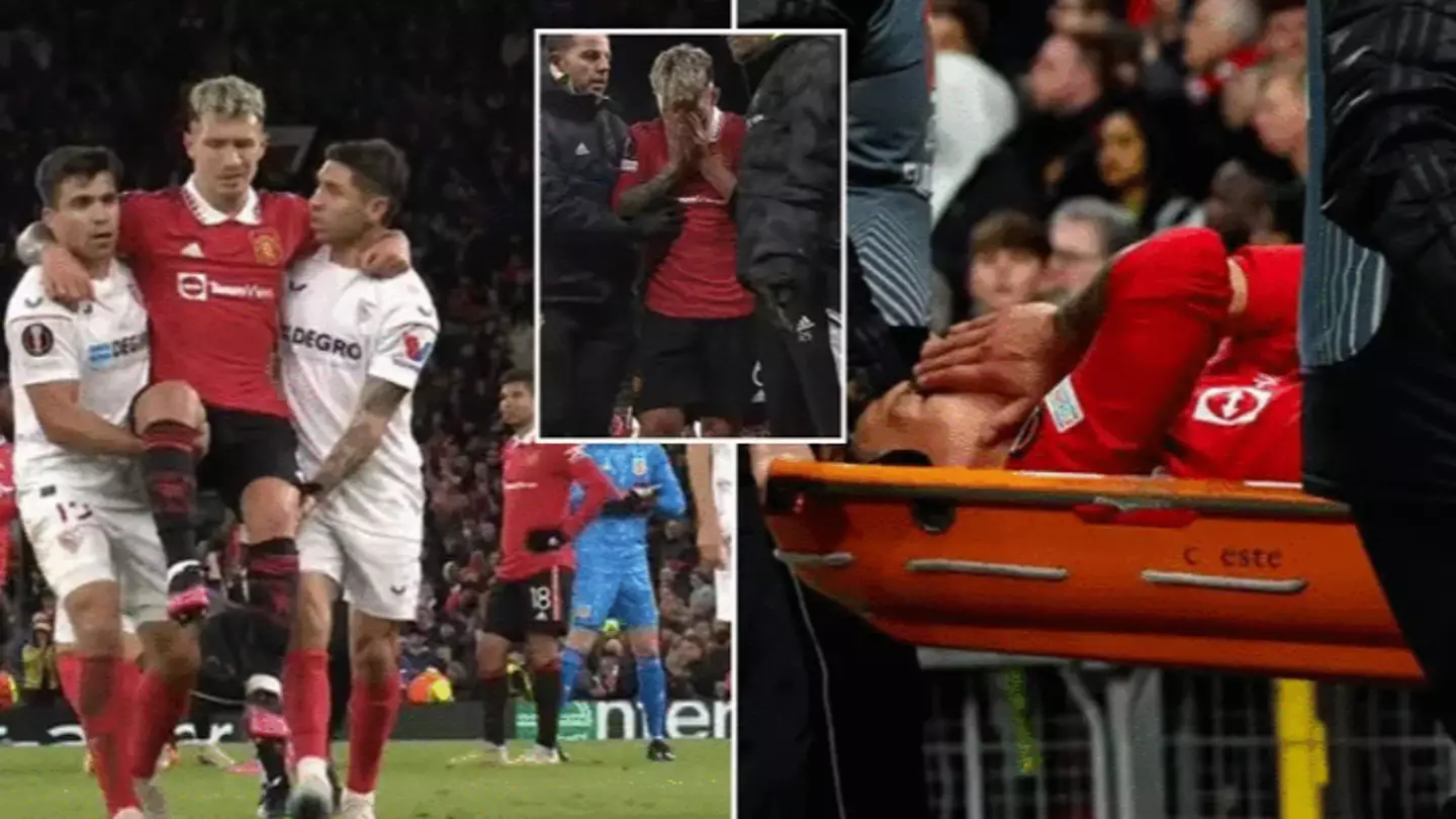 Man United fans think they know the real reason Sevilla players carried Lisandro Martinez off