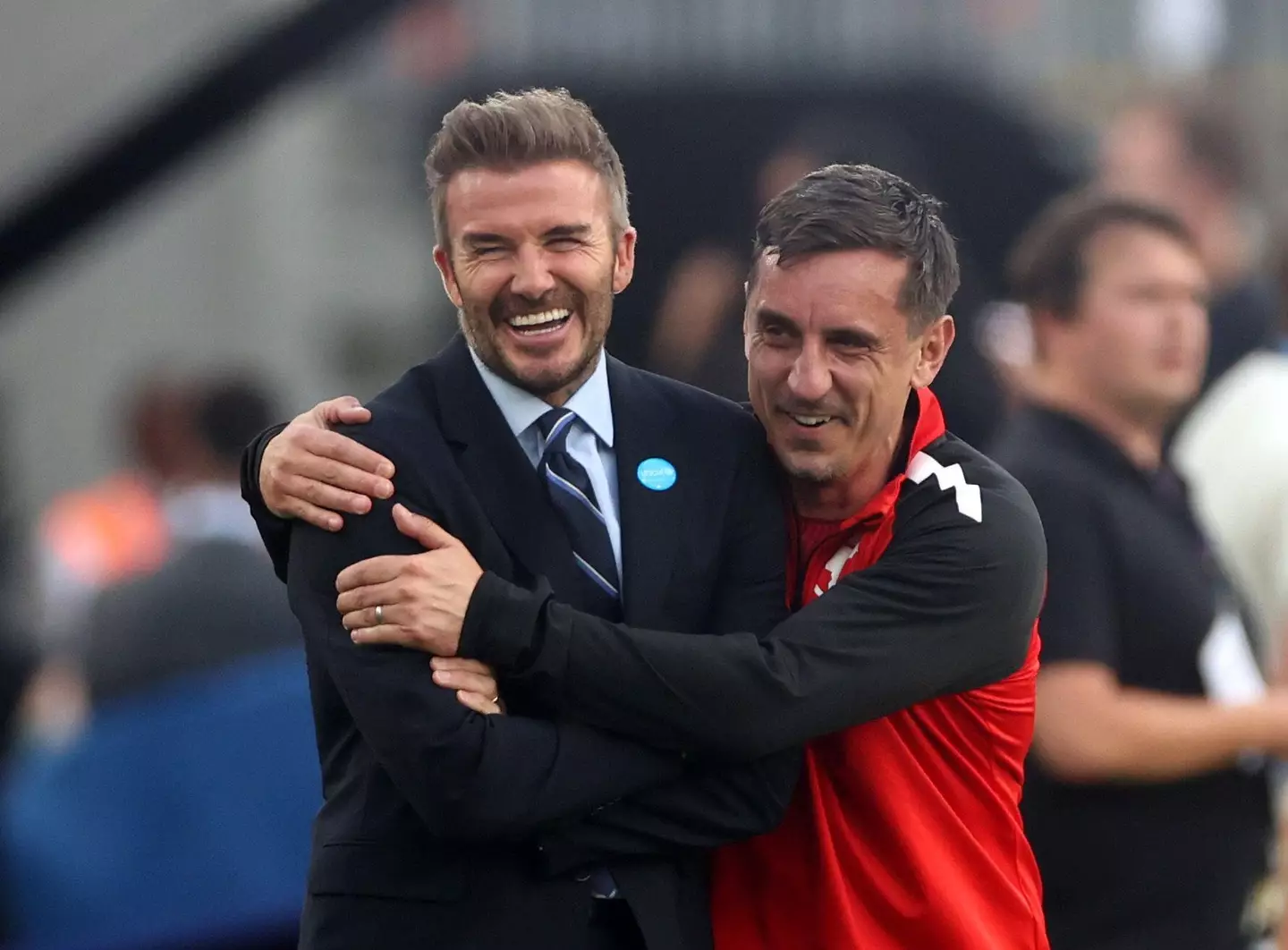 David Beckham and Gary Neville are just two of the high-profile pundits in Qatar.