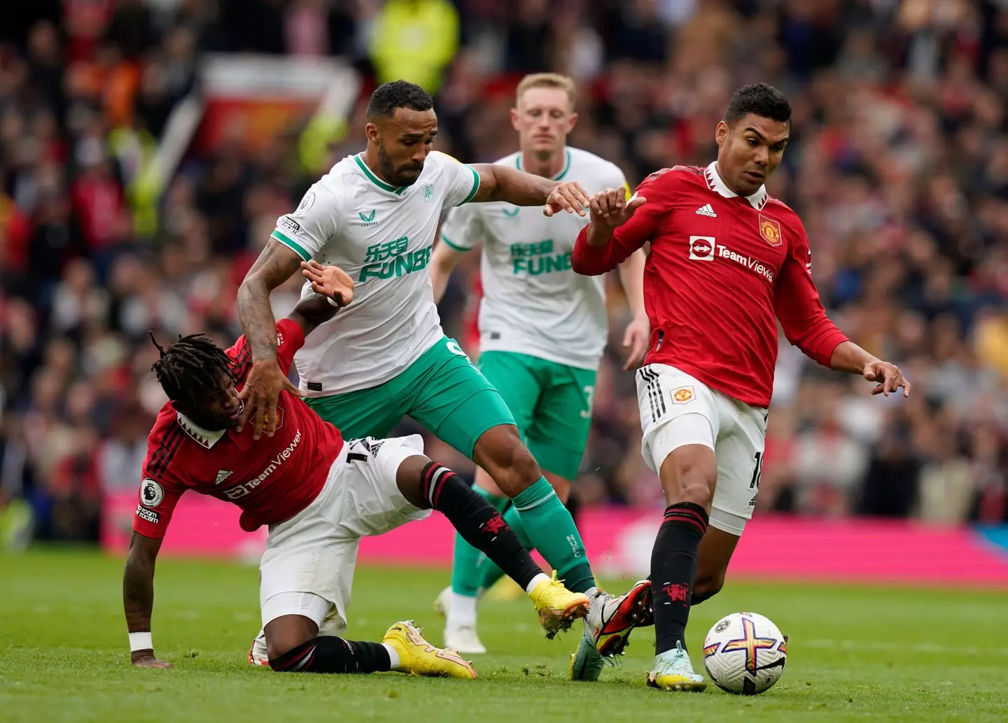 Fred started alongside Brazil teammate Casemiro in Manchester United’s 0-0 draw with Newcastle. (Alamy)