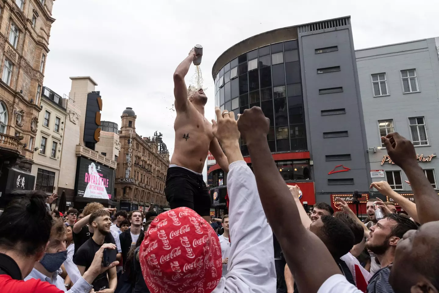 Qatar is unlikely to see the same kind of scenes we saw at Euro 2020 in London. Image: Alamy