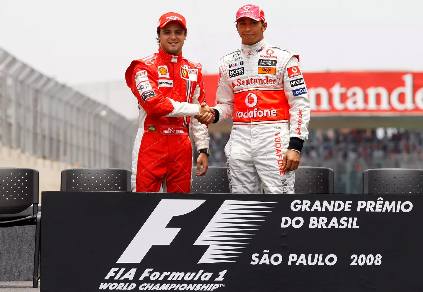 Lewis Hamilton pipped Felipe Massa by just point. Image: Getty